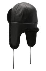 Мужская норковая шапка-ушанка мишка FURLAND черного цвета, арт. 0017102110080400000 | Фото 2 (Материал: Натуральная кожа, Натуральный мех)