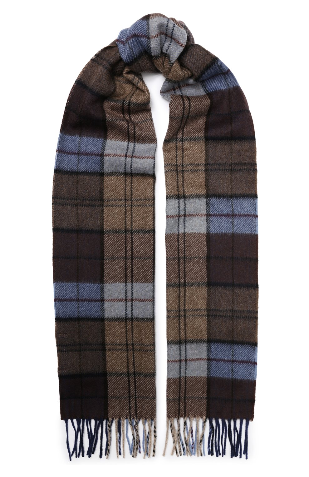 Мужской кашемировый шарф ANDREA CAMPAGNA коричневого цвета, арт. 632349/SCARF | Фото 1