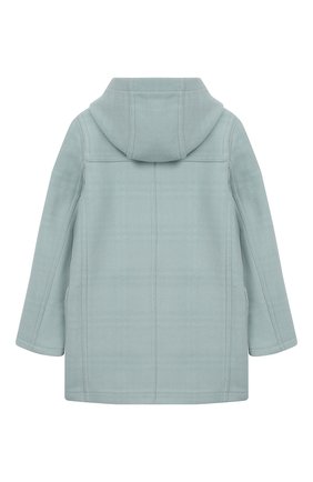 Детское шерстяной дафлкот BURBERRY светло-зеленого цвета по цене 37800 руб., арт. 8003627 | Фото 2 Детское шерстяной дафлкот BURBERRY светло-зеленого цвета, арт. 8003627 | Фото 2