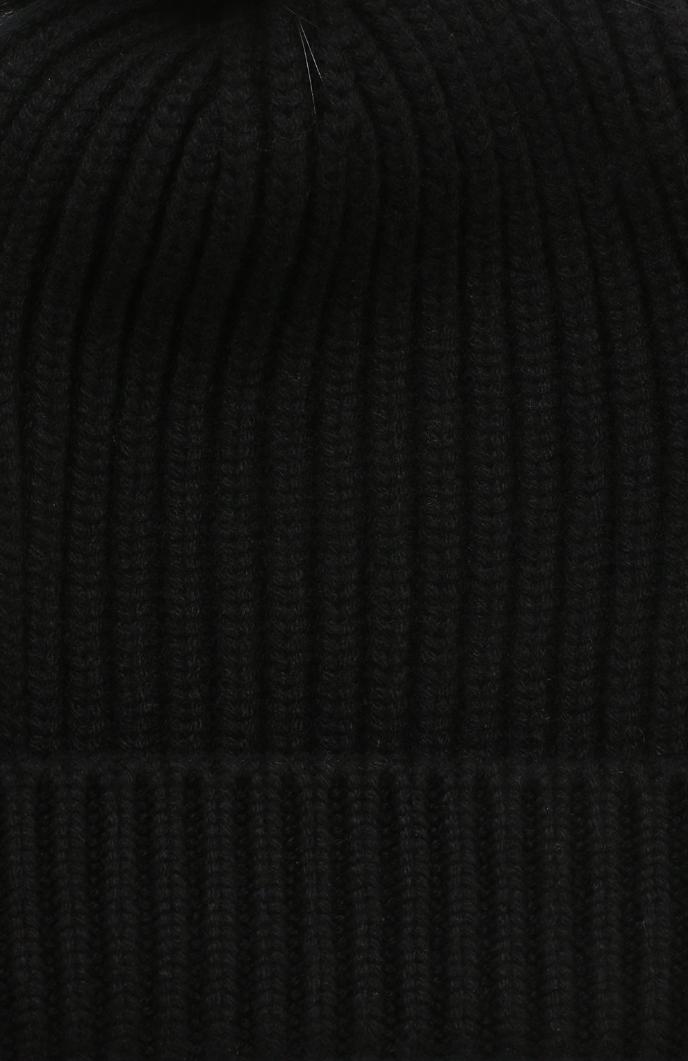 Женская кашемировая шапка с помпоном из меха лисы DOLCE & GABBANA черного цвета, арт. I617KW/JAWMU | Фото 3 (Материал: Текстиль, Кашемир, Шерсть; Статус проверки: Проверено, Проверена категория)