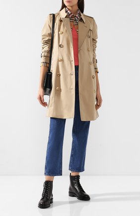 Женский хлопковый тренч chelsea BURBERRY бежевого цвета по цене 145000 руб., арт. 4073376 | Фото 2 Женский хлопковый тренч chelsea BURBERRY бежевого цвета, арт. 4073376 | Фото 2