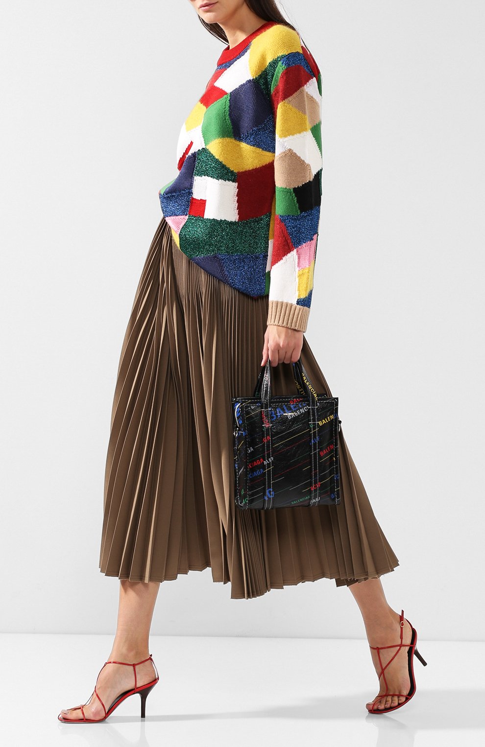 Женская сумка bazar shopper xs BALENCIAGA разноцветная цвета, арт. 513989/0Q7NN купить в ЦУМ | Фото №2 Сумка Bazar Shopper XS Balenciaga разноцветная цвета | Фото №2