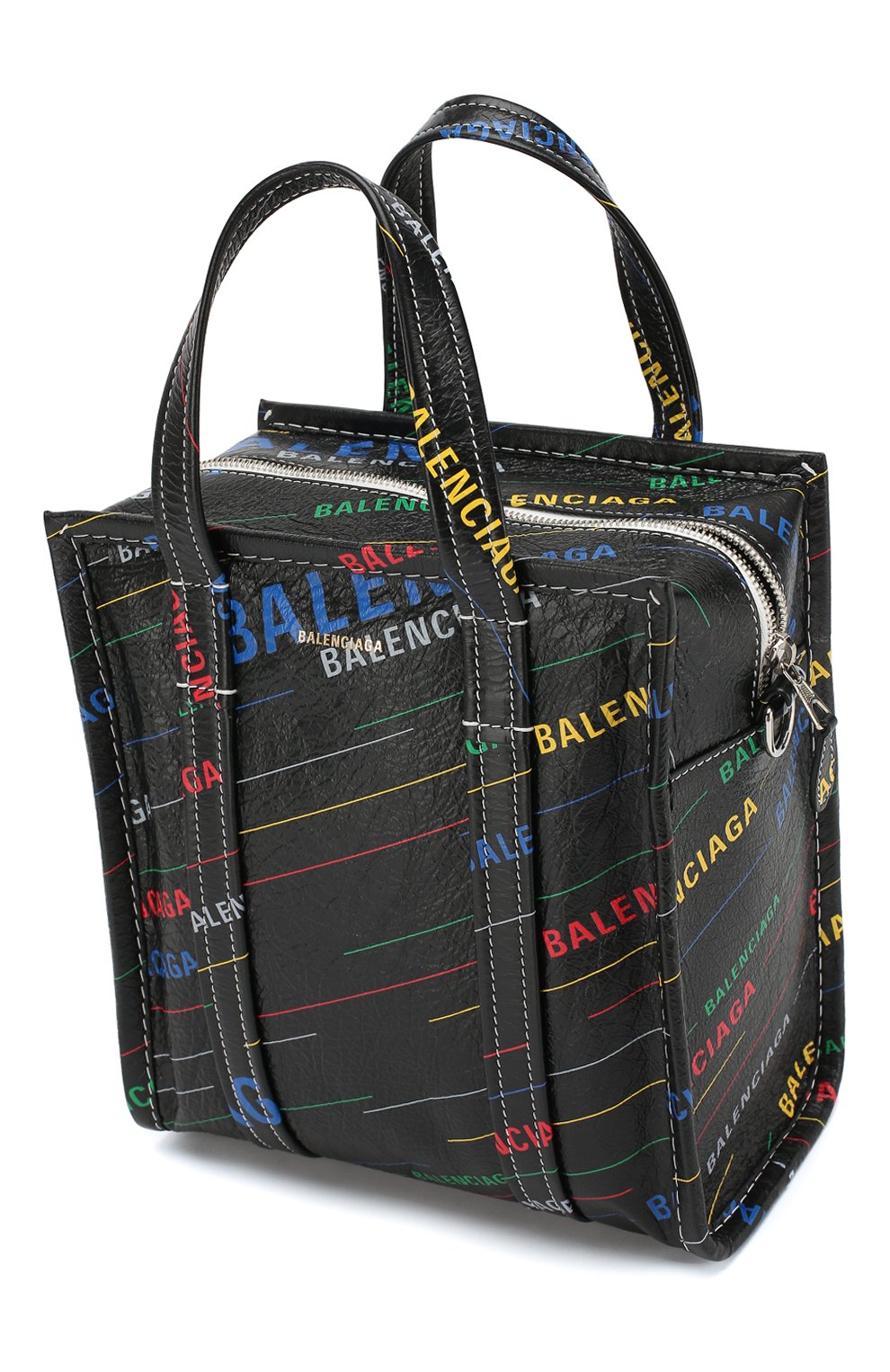 Женская сумка bazar shopper xs BALENCIAGA разноцветная цвета, арт. 513989/0Q7NN купить в ЦУМ | Фото №4 Сумка Bazar Shopper XS Balenciaga разноцветная цвета | Фото №4