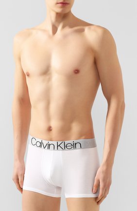 Мужские хлопковые боксеры CALVIN KLEIN белого цвета по цене 3865 руб., арт. NB1565A | Фото 2 Мужские хлопковые боксеры CALVIN KLEIN белого цвета, арт. NB1565A | Фото 2