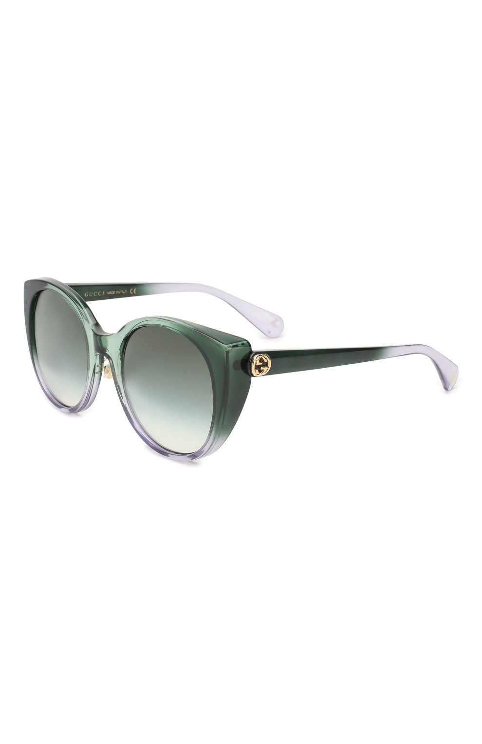 Женские солнцезащитные очки GUCCI темно-зеленого цвета, арт. GG0369 006 | Фото 1