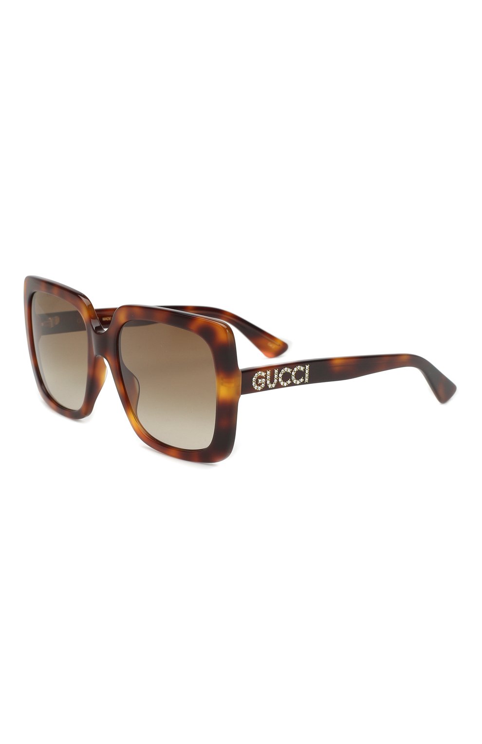 Женские солнцезащитные очки GUCCI коричневого цвета, арт. GG0418 003 | Фото 1