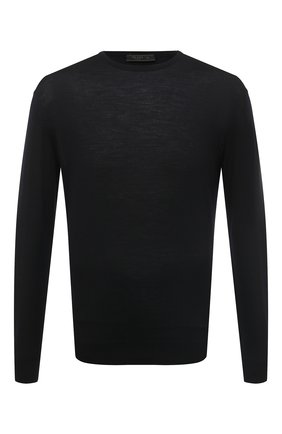 Мужской шерстяной джемпер PRADA синего цвета по цене 63000 руб., арт. UMM984-C5W-F0SVF | Фото 1 Мужской шерстяной джемпер PRADA синего цвета, арт. UMM984-C5W-F0SVF | Фото 1