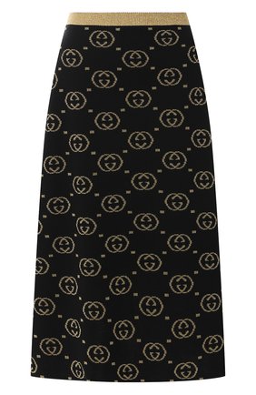 Женская шерстяная юбка GUCCI черного цвета по цене 57300 руб., арт. 555179/XKAH9 | Фото 1 Женская шерстяная юбка GUCCI черного цвета, арт. 555179/XKAH9 | Фото 1