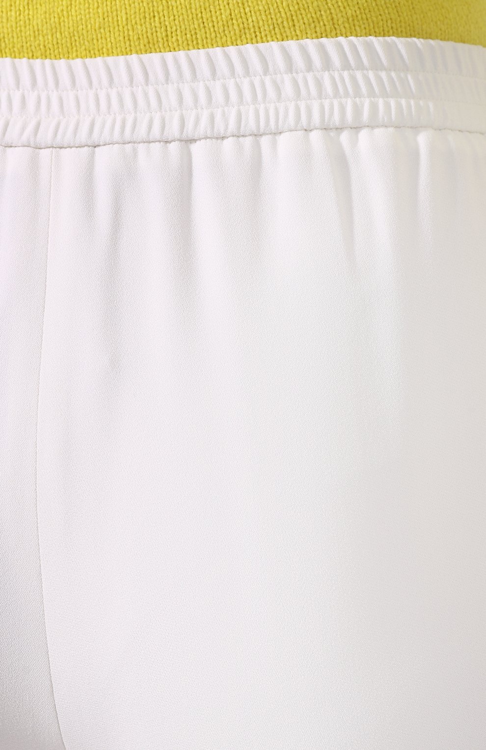 Женские брюки STELLA MCCARTNEY белого цвета, арт. 358300/SCA06 | Фото 5 (Женское Кросс-КТ: Брюки-одежда; Материал внешний: Синтетический материал, Вискоза; Силуэт Ж (брюки и джинсы): Прямые; Региональные ограничения белый список (Axapta Mercury): RU; Длина (брюки, джинсы): Укороченные; Статус проверки: Проверена категория)