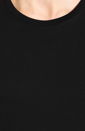 Мужская хлопковая футболка BOSS черного цвета, арт. 50379310 | Фото 5 (Принт: Без принта; Рукава: Короткие; Длина (для топов): Удлиненные; Мужское Кросс-КТ: Футболка-одежда; Материал внешний: Хлопок; Стили: Кэжуэл; Статус проверки: Проверена категория)