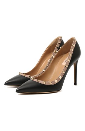 Женская кожаные туфли valentino garavani rockstud VALENTINO черного цвета по цене 47300 руб., арт. RW2S0057/V0D | Фото 1 Женская кожаные туфли valentino garavani rockstud VALENTINO черного цвета, арт. RW2S0057/V0D | Фото 1