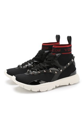 Женские текстильные кроссовки valentino garavani heroes her VALENTINO черного цвета по цене 55100 руб., арт. RW2S0G27/SKI | Фото 1 Женские текстильные кроссовки valentino garavani heroes her VALENTINO черного цвета, арт. RW2S0G27/SKI | Фото 1