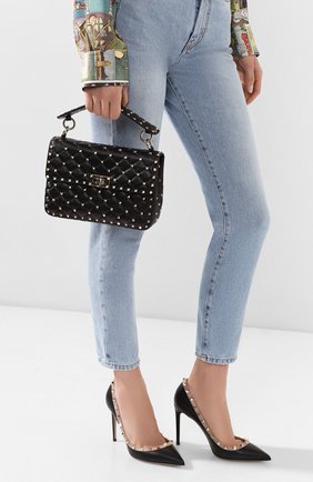 Женская сумка valentino garavani rockstud spike medium VALENTINO черного цвета по цене 159000 руб., арт. RW2B0122/NAP | Фото 2 Женская сумка valentino garavani rockstud spike medium VALENTINO черного цвета, арт. RW2B0122/NAP | Фото 2