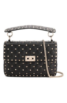 Женская сумка valentino garavani rockstud spike medium VALENTINO черного цвета по цене 159000 руб., арт. RW2B0122/NAP | Фото 6 Женская сумка valentino garavani rockstud spike medium VALENTINO черного цвета, арт. RW2B0122/NAP | Фото 6