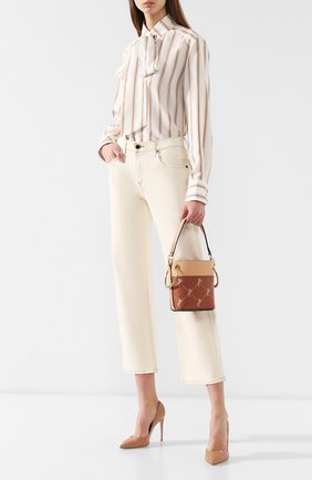 Женская сумка roy bucket mini CHLOÉ светло-коричневая цвета, арт. CHC18WS128A50 купить в ЦУМ | Фото №2 Сумка Roy Bucket mini Chloé светло-коричневая цвета | Фото №2