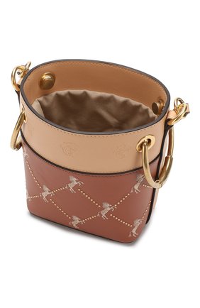 Женская сумка roy bucket mini CHLOÉ светло-коричневая цвета, арт. CHC18WS128A50 купить в ЦУМ | Фото №4 Сумка Roy Bucket mini Chloé светло-коричневая цвета | Фото №4