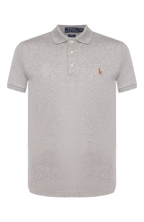 Мужское хлопковое поло POLO RALPH LAUREN серого цвета по цене 9740 руб., арт. 710685514 | Фото 1 Мужское хлопковое поло POLO RALPH LAUREN серого цвета, арт. 710685514 | Фото 1