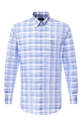 Хлопковая рубашка с воротником button down | Фото №1 Хлопковая рубашка с воротником button down | Фото №1