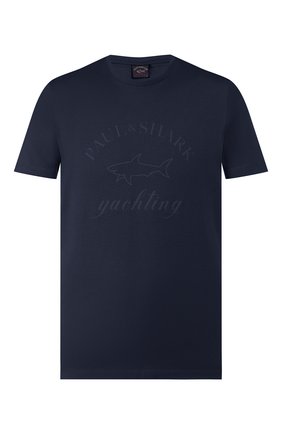 Мужская хлопковая футболка PAUL&SHARK темно-синего цвета по цене 10950 руб., арт. C0P1007 | Фото 1 Мужская хлопковая футболка PAUL&SHARK темно-синего цвета, арт. C0P1007 | Фото 1