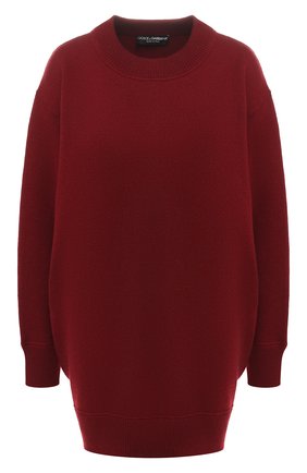 Женский кашемировый пуловер DOLCE & GABBANA бордового цвета по цене 154000 руб., арт. I614KW/JAWMS | Фото 1 Женский кашемировый пуловер DOLCE & GABBANA бордового цвета, арт. I614KW/JAWMS | Фото 1