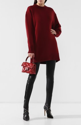 Женский кашемировый пуловер DOLCE & GABBANA бордового цвета по цене 154000 руб., арт. I614KW/JAWMS | Фото 2 Женский кашемировый пуловер DOLCE & GABBANA бордового цвета, арт. I614KW/JAWMS | Фото 2