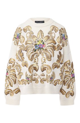 Женский шерстяной пуловер DOLCE & GABBANA разноцветного цвета по цене 362000 руб., арт. I611KW/JAV0F | Фото 1 Женский шерстяной пуловер DOLCE & GABBANA разноцветного цвета, арт. I611KW/JAV0F | Фото 1
