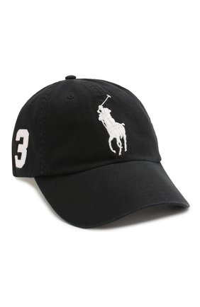 Мужской хлопковая бейсболка POLO RALPH LAUREN черного цвета по цене 3995 руб., арт. 710673584 | Фото 1 Мужской хлопковая бейсболка POLO RALPH LAUREN черного цвета, арт. 710673584 | Фото 1