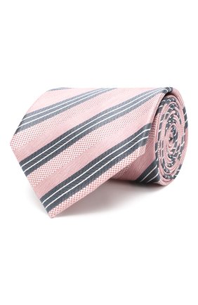 Мужской шелковый галстук BRIONI розового цвета, арт. 062I00/P8417 | Фото 1 (Статус проверки: Проверено; Материал: Текстиль, Шелк; Принт: С принтом)