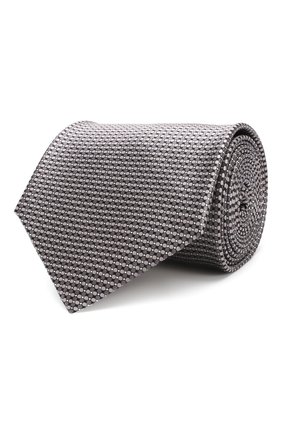 Мужской шелковый галстук BRIONI темно-серого цвета, арт. 062I00/P840J | Фото 1 (Статус проверки: Проверено; Материал: Текстиль, Шелк; Принт: С принтом)