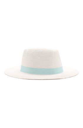 Соломенная пляжная шляпа Fedora с лентой Melissa Odabash, белого цвета, арт. FED0RA HAT в ЦУМ | Фото №2 Соломенная пляжная шляпа Fedora с лентой Melissa Odabash белого цвета | Фото №2