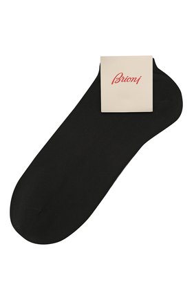 Мужские хлопковые носки BRIONI черного цвета, арт. 0VIM00/07Z01 | Фото 1 (Материал внешний: Хлопок; Кросс-КТ: бельё; Статус проверки: Проверена категория; Региональные ограничения белый список (Axapta Mercury): RU)