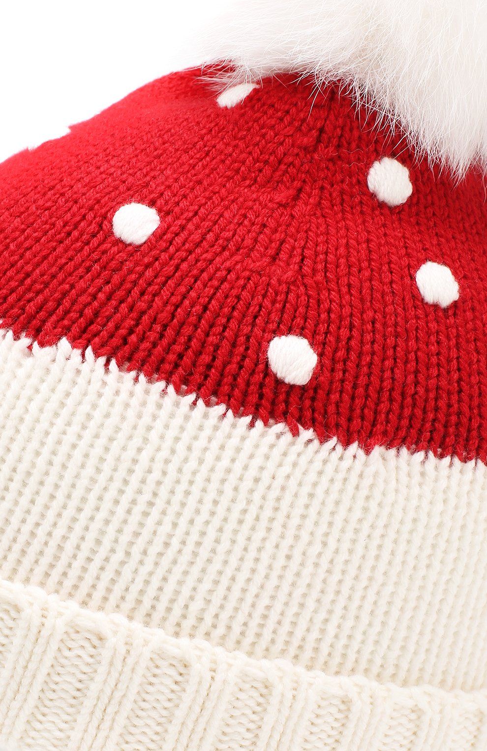 Детского кашемировая шапка LORO PIANA красного цвета, арт. FAI4675 | Фото 3 (Материал: Текстиль, Кашемир, Шерсть; Статус проверки: Требуются правки, Проверена категория)