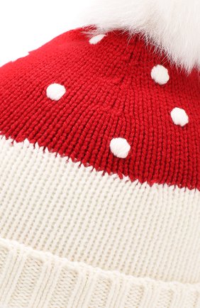 Детского кашемировая шапка LORO PIANA красного цвета, арт. FAI4675 | Фото 3 (Материал: Текстиль, Кашемир, Шерсть; Статус проверки: Требуются правки, Проверена категория)