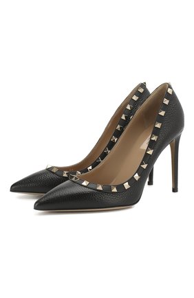 Женская кожаные туфли valentino garavani rockstud VALENTINO черного цвета по цене 47900 руб., арт. RW2S0057/VCE | Фото 1 Женская кожаные туфли valentino garavani rockstud VALENTINO черного цвета, арт. RW2S0057/VCE | Фото 1