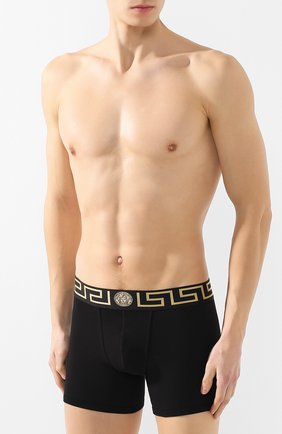 Мужские комплект из двух хлопковых боксеров VERSACE бордового цвета по цене 7760 руб., арт. AU10192/AC00059 | Фото 2 Мужские комплект из двух хлопковых боксеров VERSACE бордового цвета, арт. AU10192/AC00059 | Фото 2