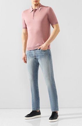 Мужские джинсы прямого кроя POLO RALPH LAUREN голубого цвета по цене 13850 руб., арт. 710689307 | Фото 2 Мужские джинсы прямого кроя POLO RALPH LAUREN голубого цвета, арт. 710689307 | Фото 2