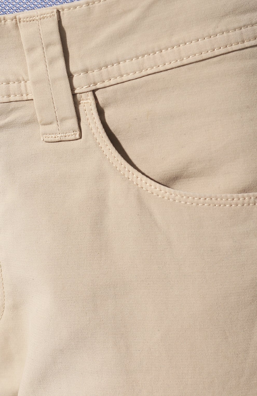 Мужские джинсы LORO PIANA светло-бежевого цвета, арт. FAG1317 | Фото 5 (Силуэт М (брюки): Прямые; Кросс-КТ: Деним; Длина (брюки, джинсы): Стандартные; Материал внешний: Хлопок; Статус проверки: Проверена категория)