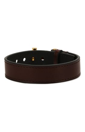 Мужской кожаный браслет TOM FORD темно-коричневого цвета по цене 34100 руб., арт. JM0002T-CALBR | Фото 2 Мужской кожаный браслет TOM FORD темно-коричневого цвета, арт. JM0002T-CALBR | Фото 2