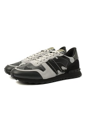 Мужские комбинированные кроссовки rockrunner camouflage VALENTINO темно-серого цвета по цене 59550 руб., арт. RY2S0723/XVU | Фото 1 Мужские комбинированные кроссовки rockrunner camouflage VALENTINO темно-серого цвета, арт. RY2S0723/XVU | Фото 1
