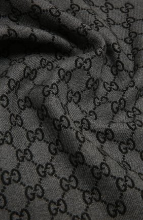 Мужской шерстяной шарф GUCCI темно-серого цвета по цене 26500 руб., арт. 391246/4G200 | Фото 2 Мужской шерстяной шарф GUCCI темно-серого цвета, арт. 391246/4G200 | Фото 2