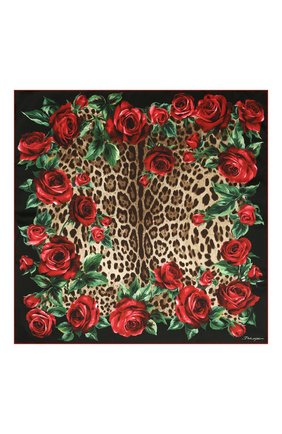 Женский разноцветный шелковый платок Dolce & Gabbana, арт. FN090R/GDL53 купить в ЦУМ | Фото №3 Шелковый платок Dolce & Gabbana разноцветный | Фото №3