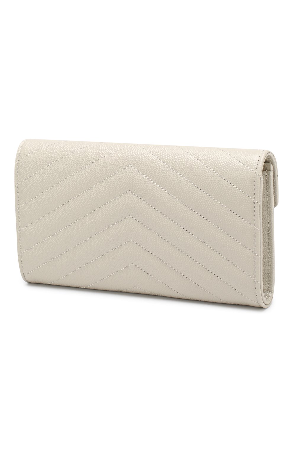 Кожаное портмоне Monogram Saint Laurent, кремвого цвета, арт. 372264/B0W01 в ЦУМ | Фото №2 Кожаное портмоне Monogram Saint Laurent кремвого цвета | Фото №2