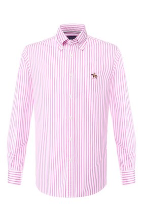 Мужская хлопковая рубашка с воротником button down RALPH LAUREN розового цвета по цене 48550 руб., арт. 790730895 | Фото 1 Мужская хлопковая рубашка с воротником button down RALPH LAUREN розового цвета, арт. 790730895 | Фото 1 (Материал внешний: Хлопок; Рукава: Длинные; Длина (для топов): Стандартные; Статус проверки: Проверено, Проверена категория; Принт: Полоска; Случай: Повседневный; Воротник: Button down; Манжеты: На пуговицах)