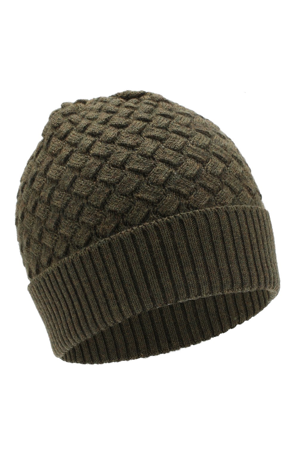 Женская шерстяная шапка BOTTEGA VENETA зеленого цвета, арт. 500396/4V206 | Фото 1