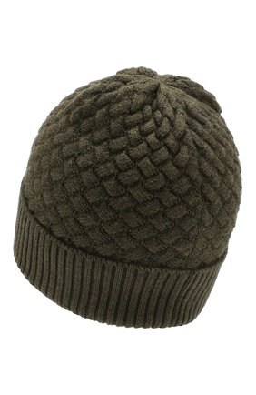 Женская шерстяная шапка BOTTEGA VENETA зеленого цвета по цене 27950 руб., арт. 500396/4V206 | Фото 2 Женская шерстяная шапка BOTTEGA VENETA зеленого цвета, арт. 500396/4V206 | Фото 2