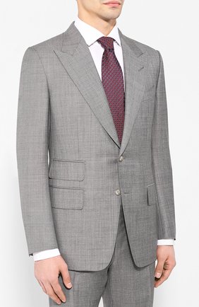 Мужской шерстяной костюм TOM FORD серого цвета по цене 284500 руб., арт. 522R03/21AL43 | Фото 2 Мужской шерстяной костюм TOM FORD серого цвета, арт. 522R03/21AL43 | Фото 2