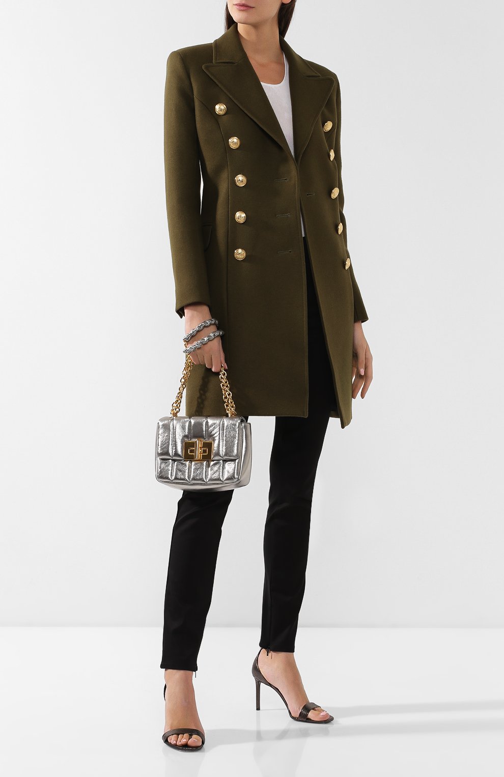 Женская сумка natalia soft medium TOM FORD серебряная цвета, арт. L0983T-X79 купить в ЦУМ | Фото №2 Сумка Natalia Soft medium Tom Ford серебряная цвета | Фото №2