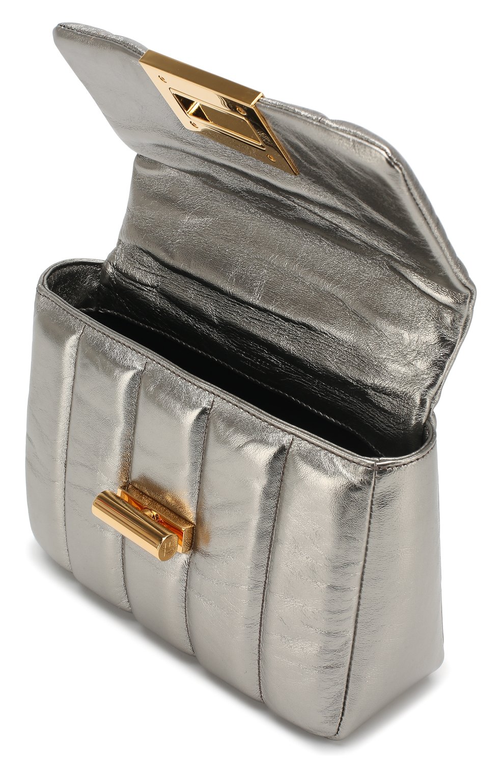 Женская сумка natalia soft medium TOM FORD серебряная цвета, арт. L0983T-X79 купить в ЦУМ | Фото №4 Сумка Natalia Soft medium Tom Ford серебряная цвета | Фото №4