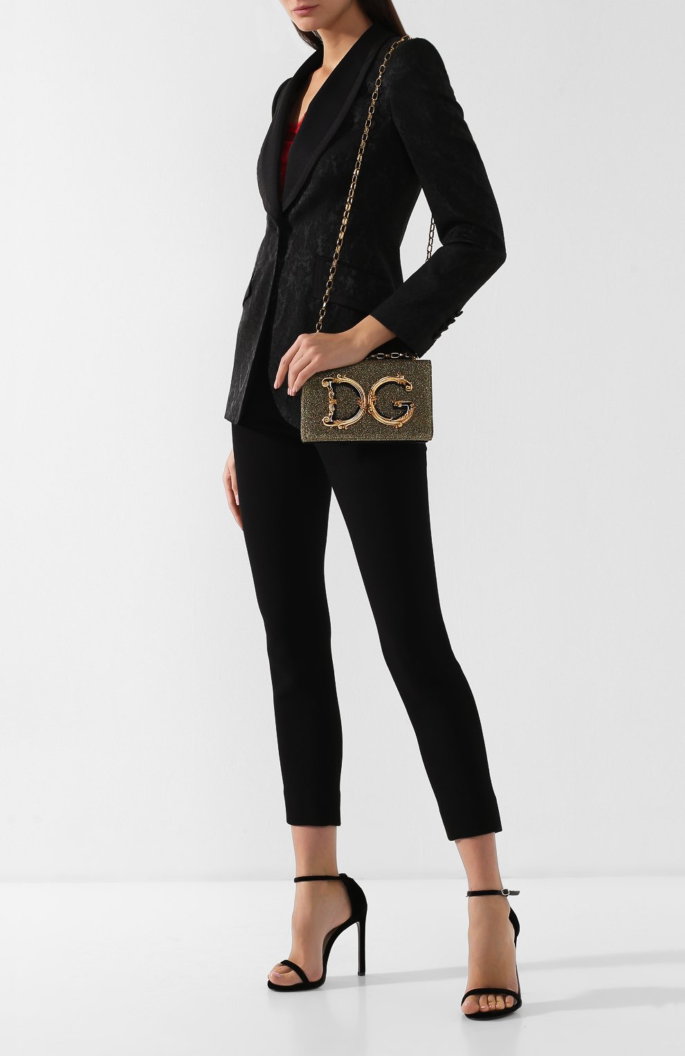 Сумка DG Girls Dolce & Gabbana, золотого цвета, арт. BB6498/AZ413 в ЦУМ | Фото №2 Сумка DG Girls Dolce & Gabbana золотого цвета | Фото №2