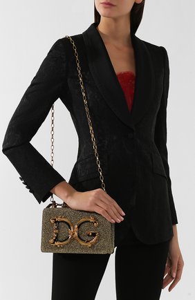 Сумка DG Girls Dolce & Gabbana, золотого цвета, арт. BB6498/AZ413 в ЦУМ | Фото №5 Сумка DG Girls Dolce & Gabbana золотого цвета | Фото №5
